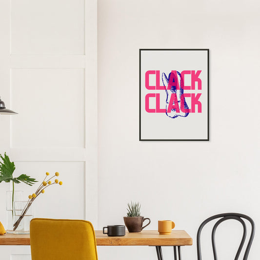 Metal Frame Wall Art Clack Clack Tooth M