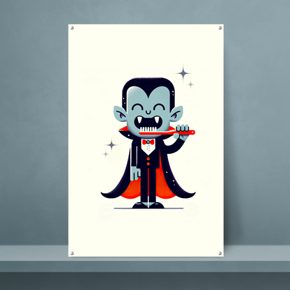 Dracula Brushing his Canines - Dr Picture