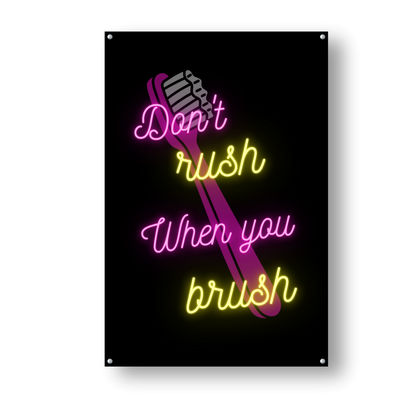 Pink Don’t rush when you brush - Dr Picture