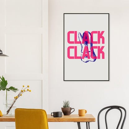 Metal Frame Wall Art Clack Clack Tooth XL