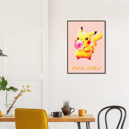 PikaChew Gum Museum-Quality Paper with Metal Frame L